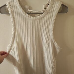 Free People white cross back tank